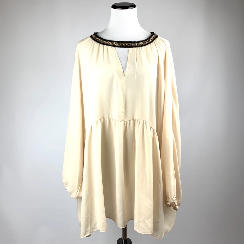 NWT Hayden Chain embellished boho top